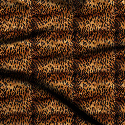 burnt sienna animal digital print fabric texture — medium scale closeup