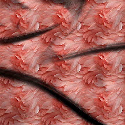 dusty rose floral digital print fabric texture — medium scale closeup