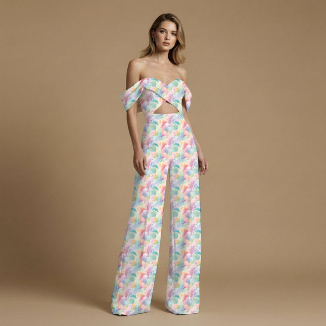 pastel pink abstract print fabric draped — blouse styling