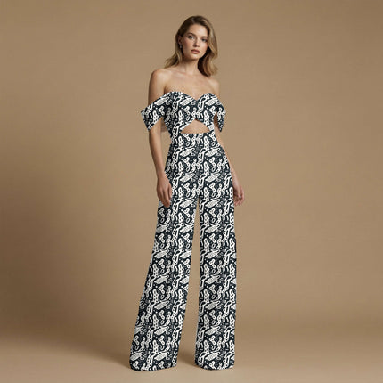 jet black abstract all-over print pattern — medium scale repeat layout