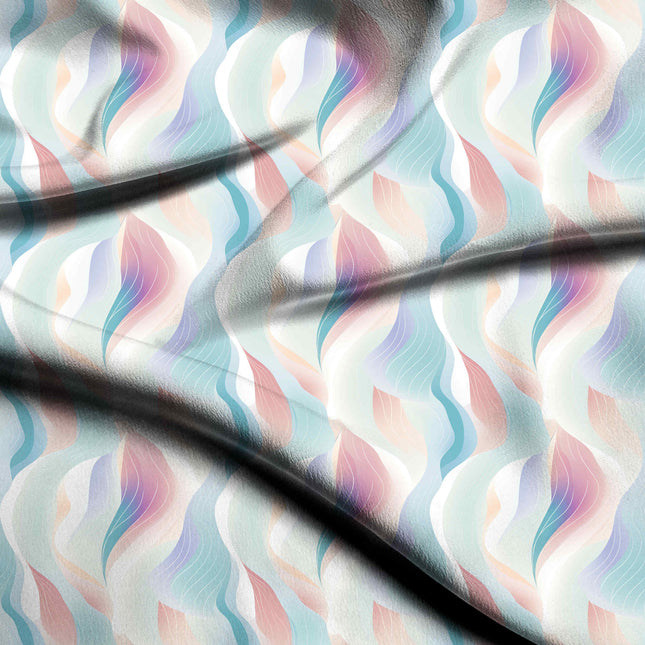 seafoam green abstract digital print fabric texture — medium scale closeup