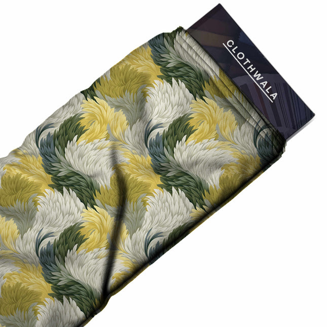 Ivory Cream Floral Digital Print Fabric | Maxi | Festive Fusion Fabric | Refined Wild | Flower Print | Poly Crepe Digital Print - Image 2