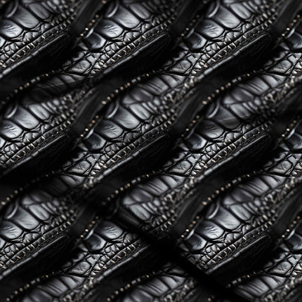 jet black animal digital print fabric texture — large scale closeup
