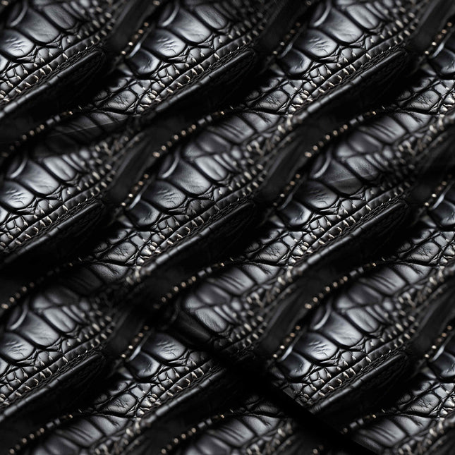 jet black animal digital print fabric texture — large scale closeup