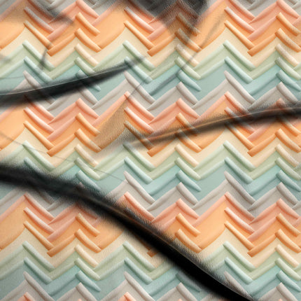 peach geometric all-over print pattern — medium scale repeat layout