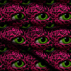 shocking pink animal digital print fabric texture — medium scale closeup
