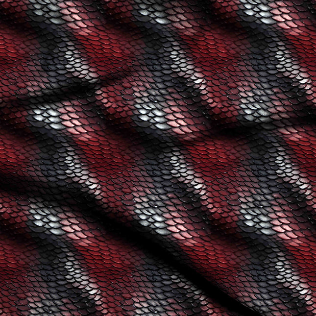 burgundy animal digital print fabric texture — medium scale closeup