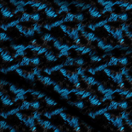 jet black animal digital print fabric texture — large scale closeup