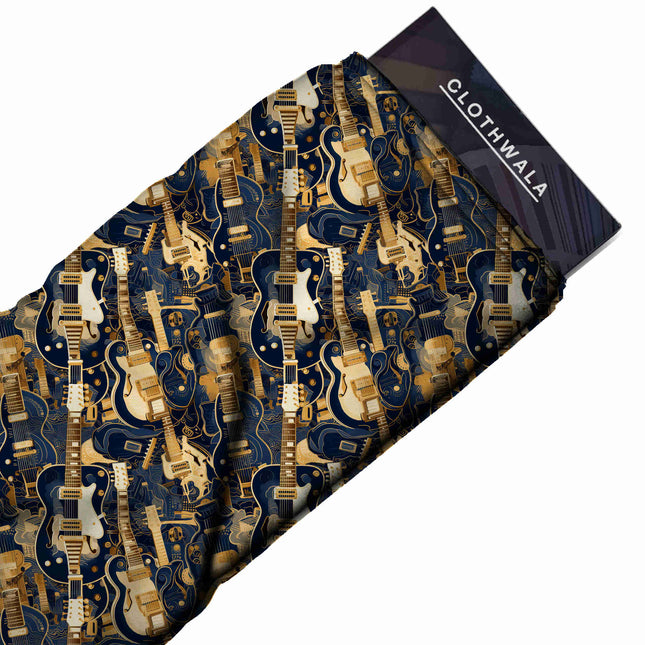 cobalt blue other print fabric draped — palazzo suit styling