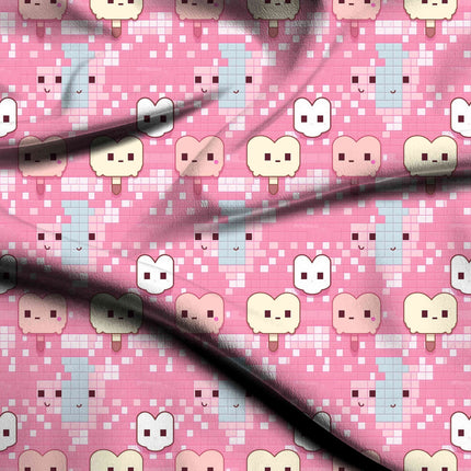 candy pink other all-over print pattern — medium scale repeat layout