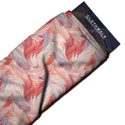 dusty rose floral all-over print pattern — large scale repeat layout