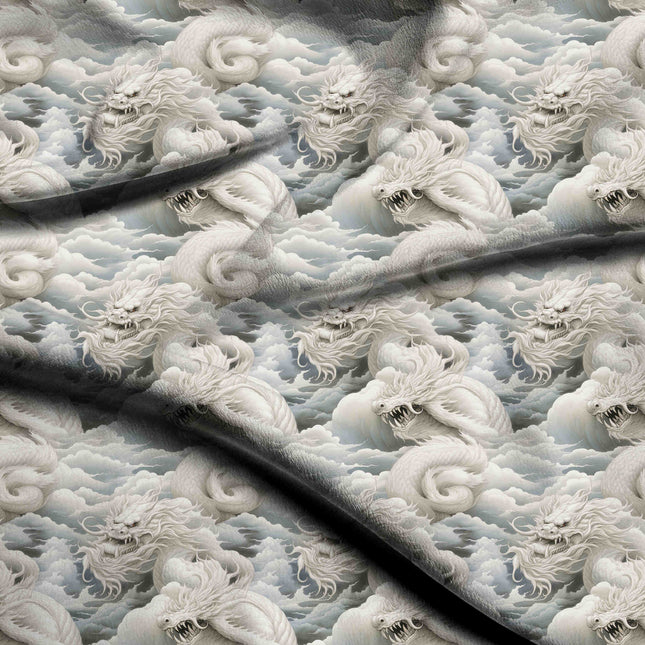 ivory cream other digital print fabric texture — large scale closeup