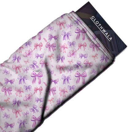 Lavender Floral Digital Print Fabric for Blouse | Festive ethnic wear - Image 2