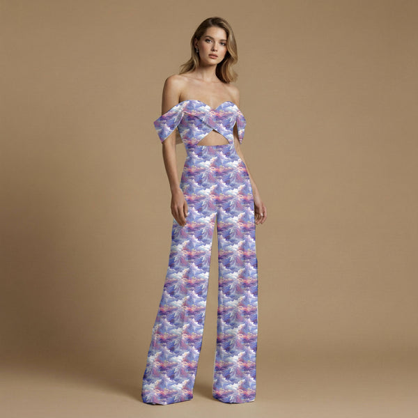 Lavender Ethereal Unicorns Floating Print Fabric
