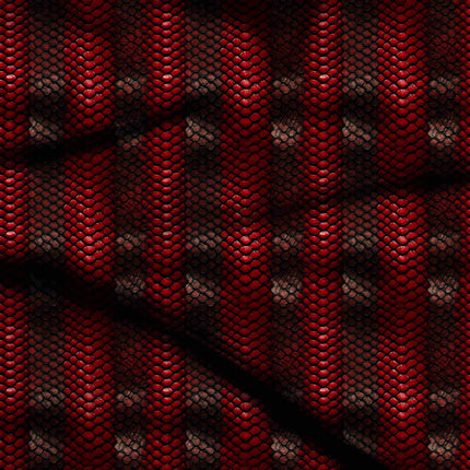 ruby red animal digital print fabric texture — medium scale closeup