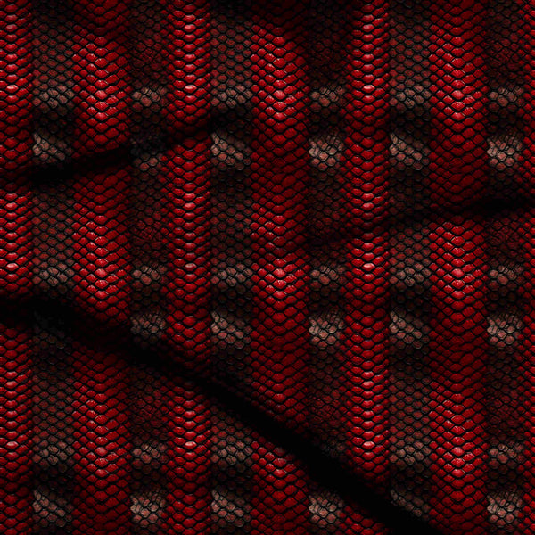 Ruby Red Dense Ruby Red Snake Sk Print Fabric