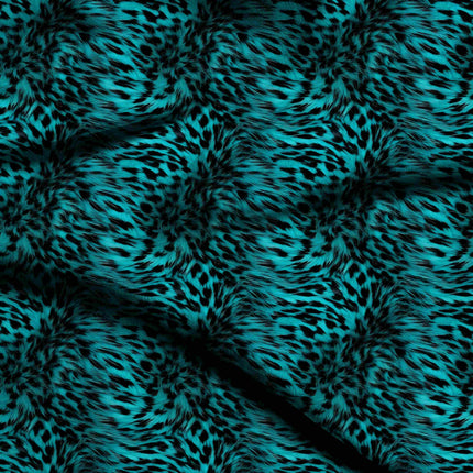 jet black animal digital print fabric texture — large scale closeup