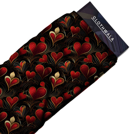 crimson red other all-over print pattern — medium scale repeat layout
