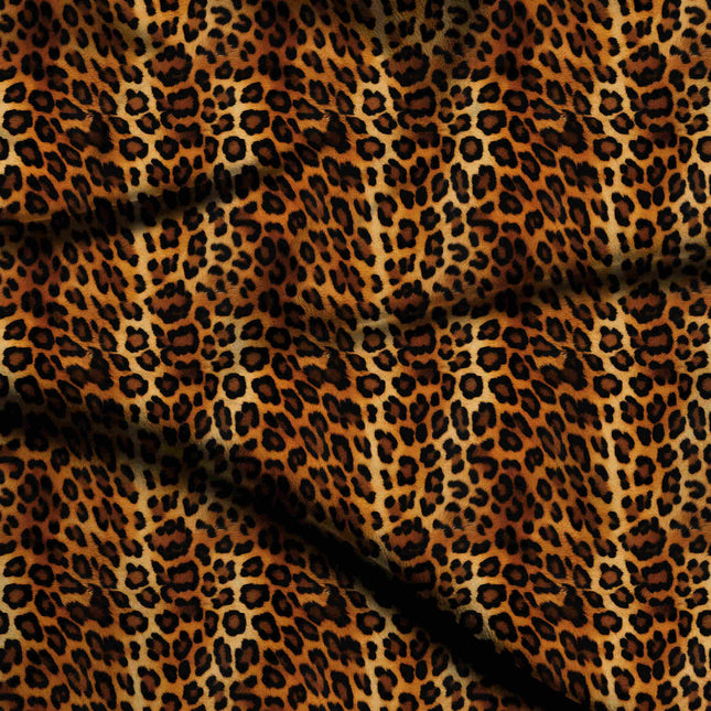 golden tan animal digital print fabric texture — medium scale closeup
