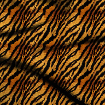saffron animal digital print fabric texture — large scale closeup