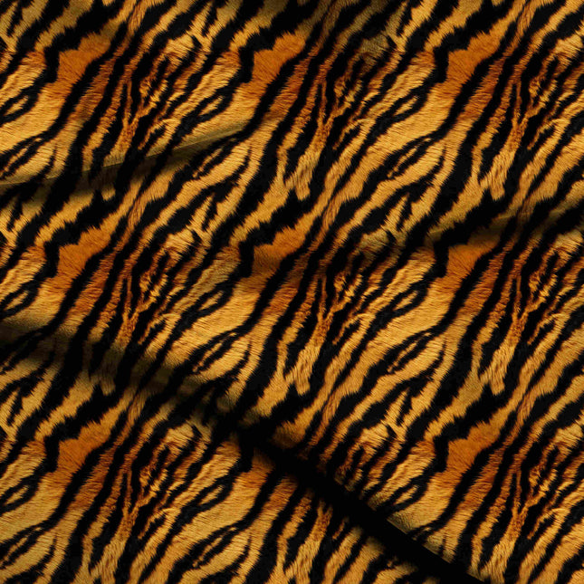 saffron animal digital print fabric texture — large scale closeup