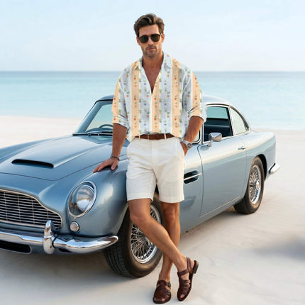 Dusty Blue Floral Digital Print Fabric | Kurti Kaftan Dress | Casual Wear | Cottagecore | Poly Chiffon Print - Image 4