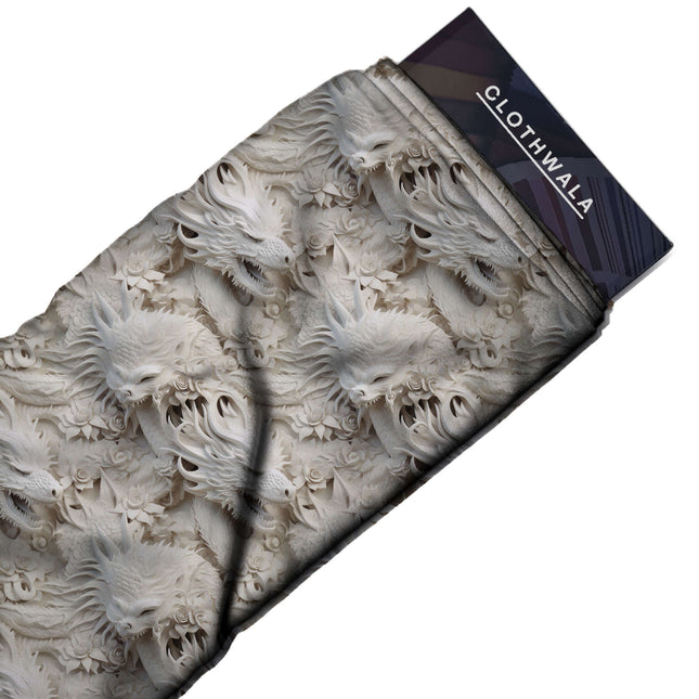 ivory cream animal print fabric draped — co-ord set styling