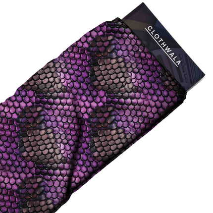 magenta animal fabric detail — glossy finish digital print closeup