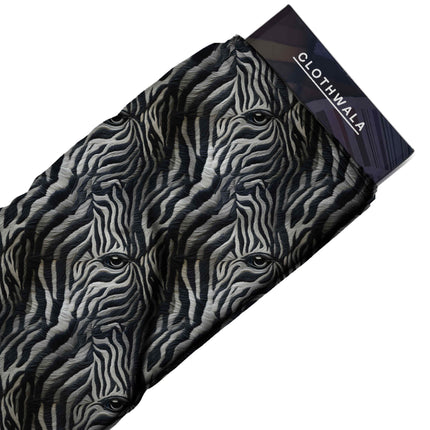 jet black animal all-over print pattern — medium scale repeat layout