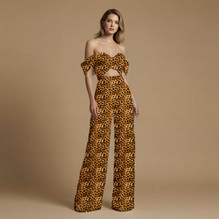 caramel brown animal fabric detail — textured finish digital print closeup