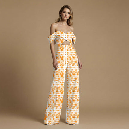 marigold orange ethnic fabric detail — textured finish digital print closeup