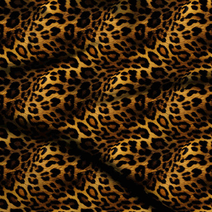 golden ochre animal digital print fabric texture — large scale closeup
