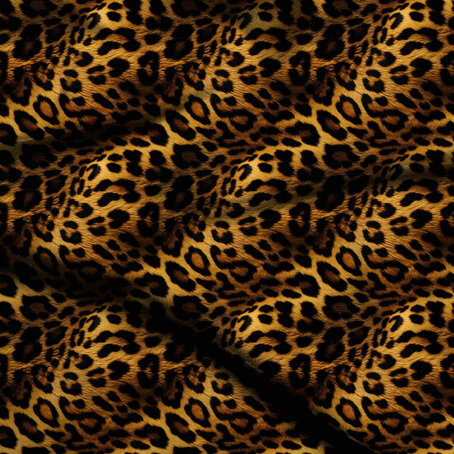 golden ochre animal digital print fabric texture — large scale closeup