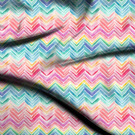 candy pink geometric digital print fabric texture — medium scale closeup