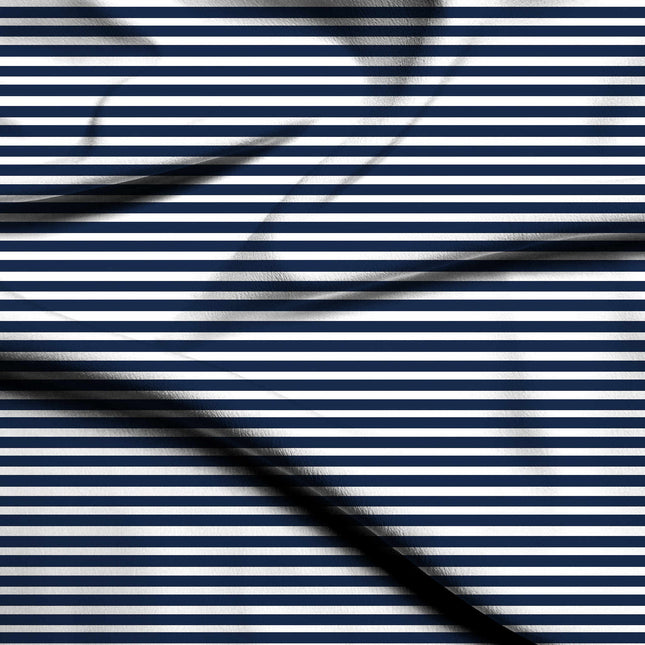 navy blue stripes digital print fabric texture — medium scale closeup
