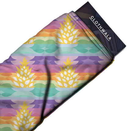 canary yellow tropical all-over print pattern — medium scale repeat layout