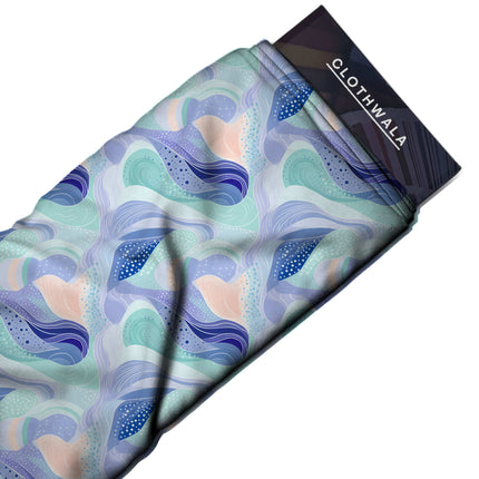 periwinkle abstract all-over print pattern — medium scale repeat layout