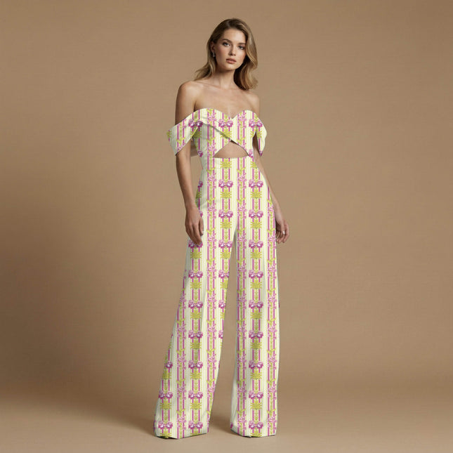 pale lemon floral print fabric draped — kurta set styling