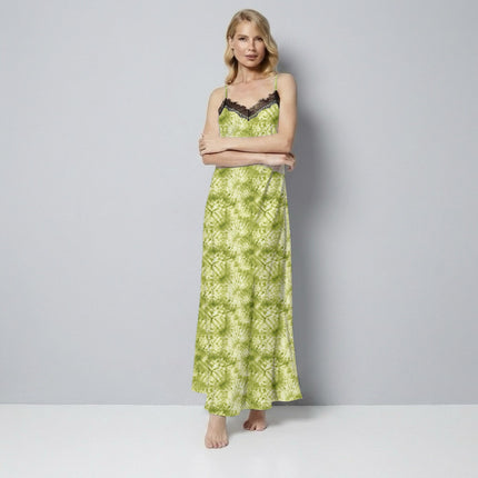 Lime Green Ethnic Digital Print Fabric for Blouse | Contemporary Ethnic Wear - Image 8