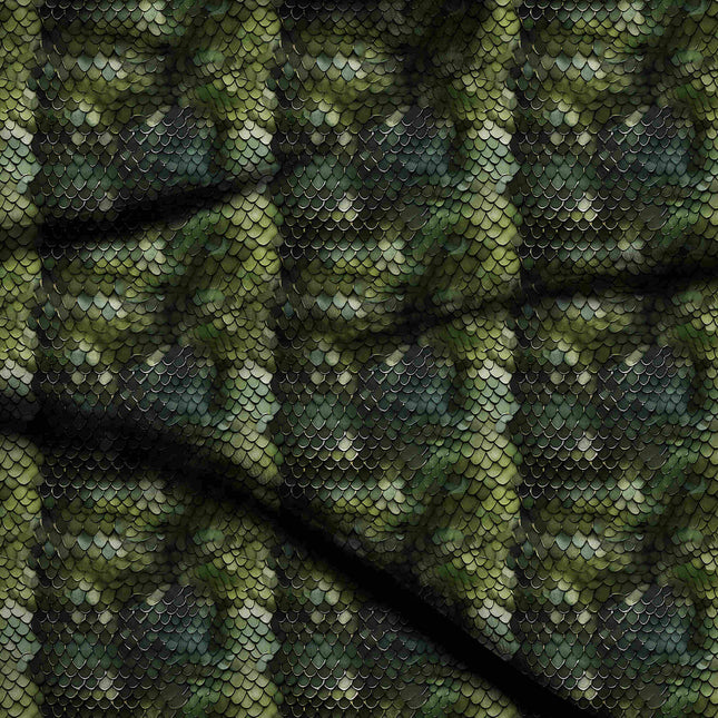 forest green animal digital print fabric texture — fine scale closeup