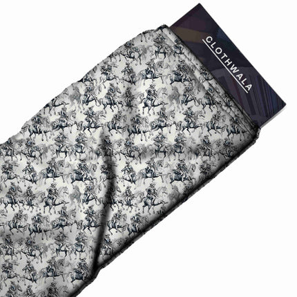 ivory cream ethnic all-over print pattern — medium scale repeat layout