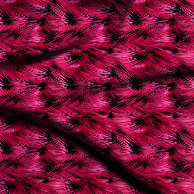 fuchsia pink abstract digital print fabric texture — large scale closeup