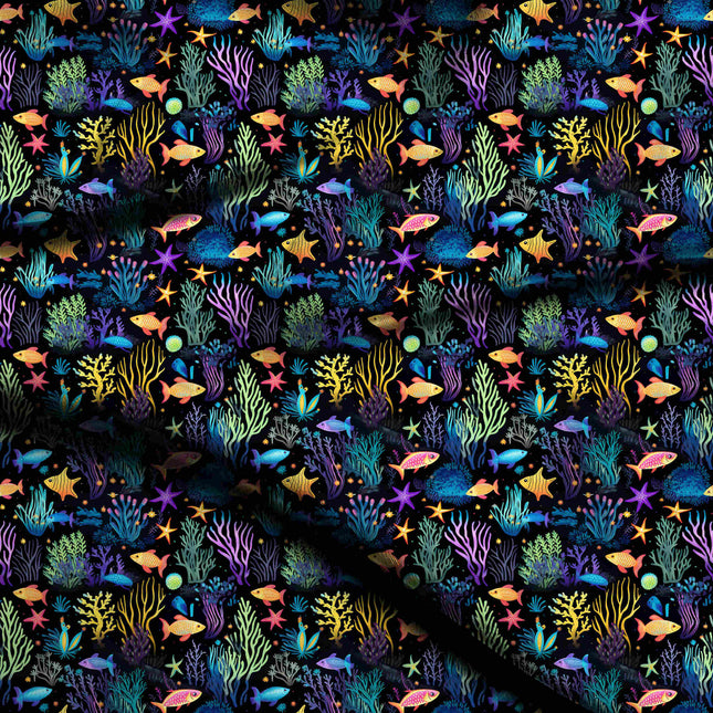 electric blue other digital print fabric texture — medium scale closeup
