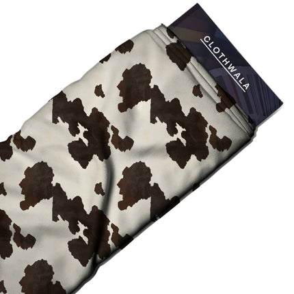 espresso brown animal print fabric draped — co-ord set styling