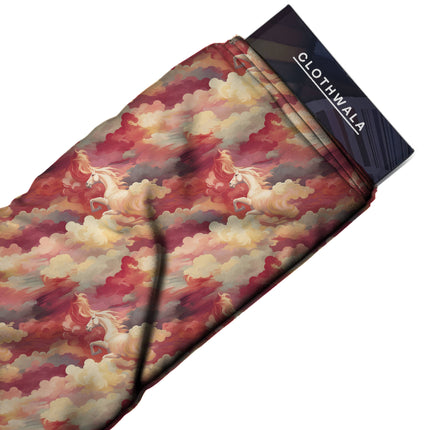 dusty rose floral all-over print pattern — large scale repeat layout