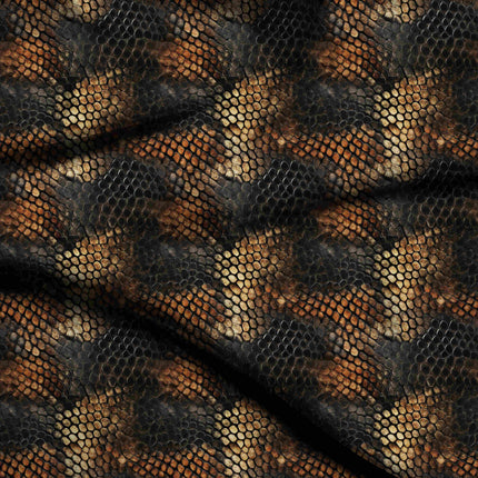 jet black animal digital print fabric texture — medium scale closeup