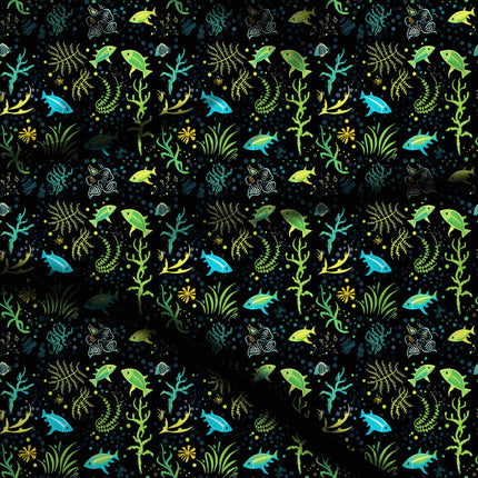 chartreuse other digital print fabric texture — medium scale closeup