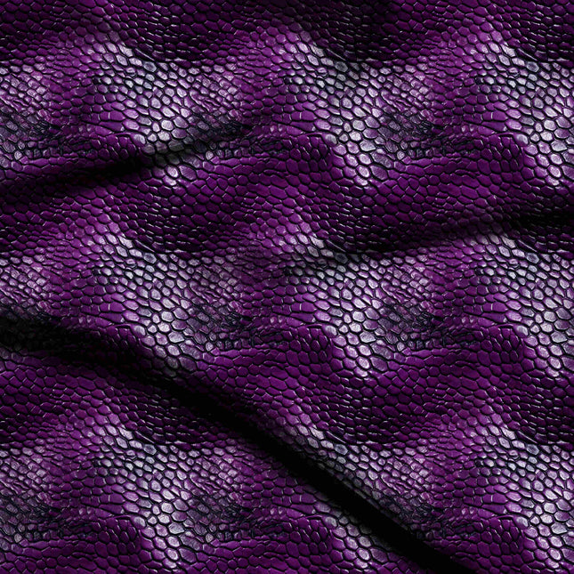 deep violet animal digital print fabric texture — medium scale closeup