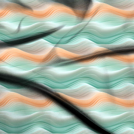 mint green abstract fabric detail — textured finish digital print closeup