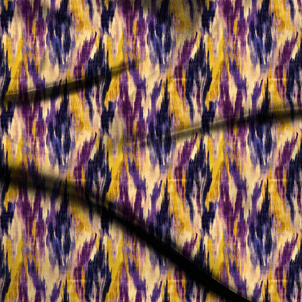 royal purple ethnic digital print fabric texture — medium scale closeup